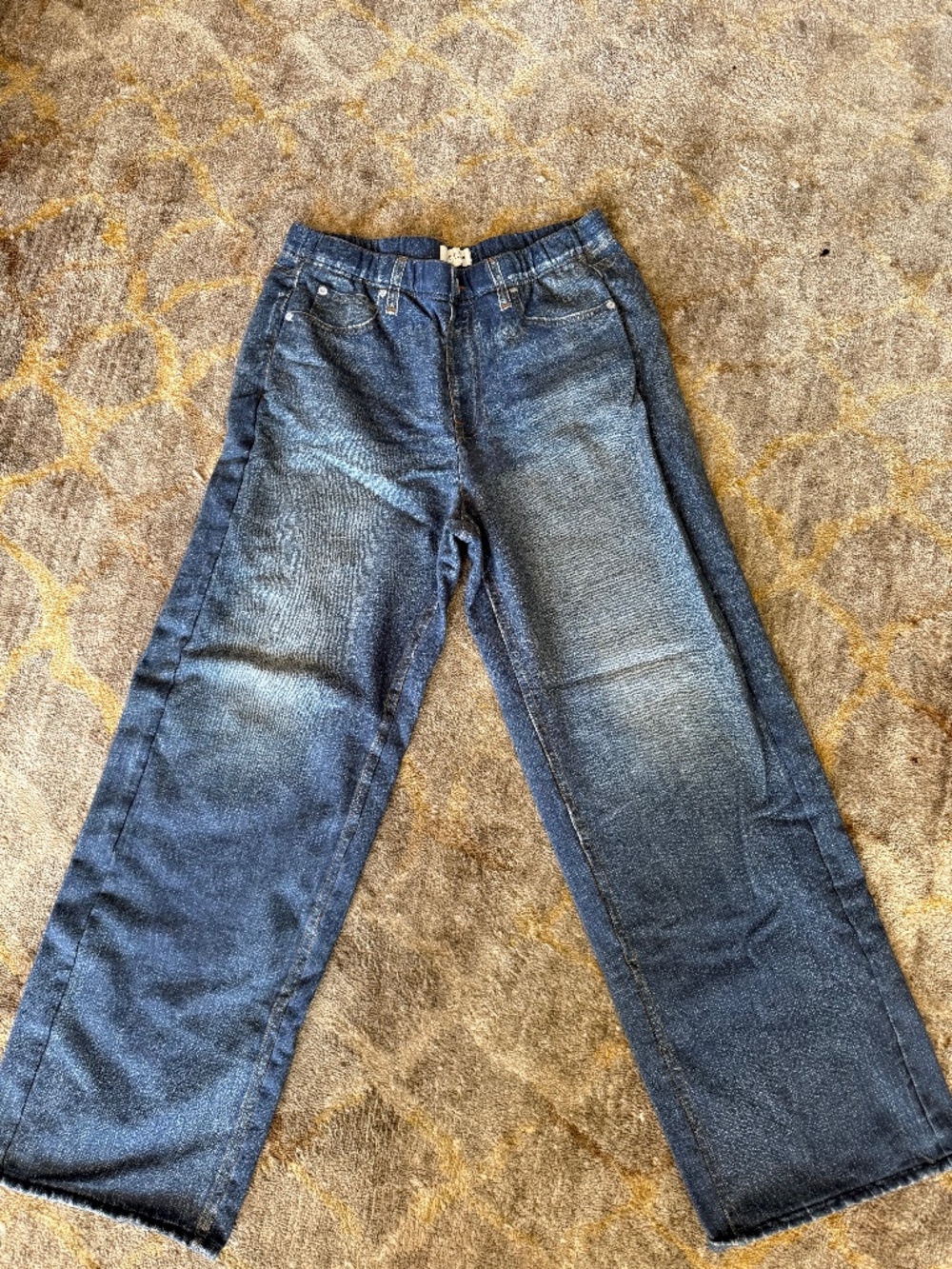 rag & bone Miramar Wide Leg Sweatpant Jeans Blue Size L